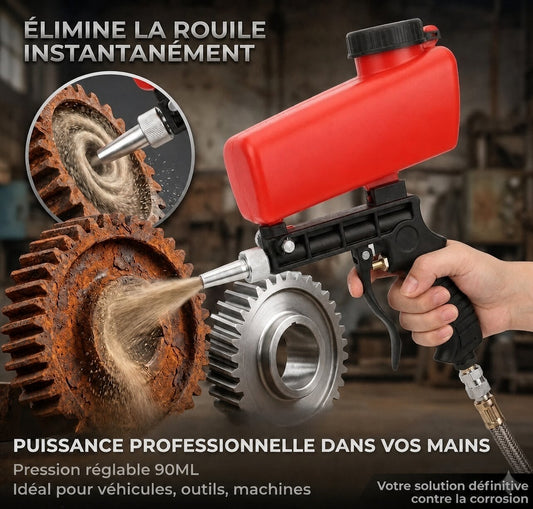 pistolet de sablage haute precision pour metal