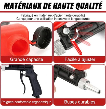 pistolet de sablage haute precision pour metal