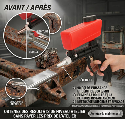 pistolet de sablage haute precision pour metal